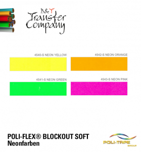 Abverkauf Aktionspreis aus Lager Rosbach - POLI-FLEX BLOCKOUT SOFT - 4540-S NEON YELLOW - Meterware - 50 cm Breite