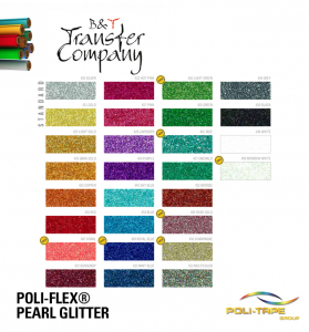 Abverkauf Aktionspreis aus Lager Rosbach - POLI-FLEX PEARL GLITTER - 422 BURGUNDY - Meterware - 50 cm Breite