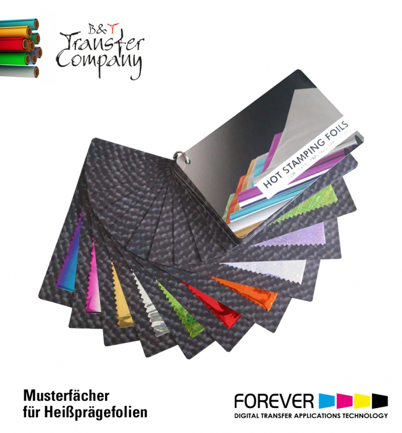 Musterfächer für Heißprägefolien