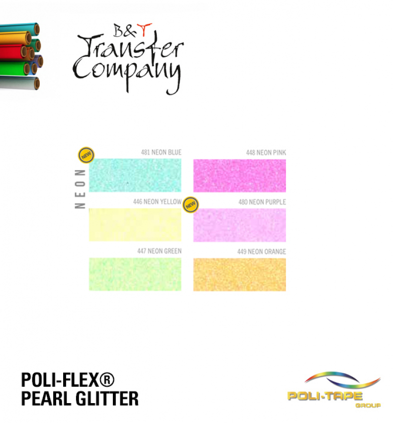 POLI-FLEX PEARL GLITTER - Meterware, 50 cm Breite